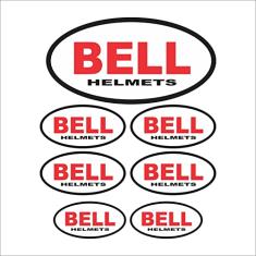 Adesivo Capacete Bell Helmets Refletivo Não Desbota Mod 2, Branco/Vermelho, Cromo Sign