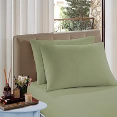 Lençol Solteiro King em Malha 100% Algodão Liso Cedro Vivaldi