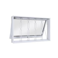 Janela de Aço Maxim-Ar 60x100cm com Grade Mosaico Facilita Lucasa Branco