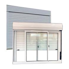 Janela De Aluminio Com Persiana Branco Integrada 140x120cm