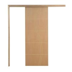 Porta De Correr P- Verniz Frisada Fs Duplo 210x80