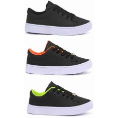 Kit Tres Tênis Casual Versatil Infantil Masculino Conforto e Estilo - 