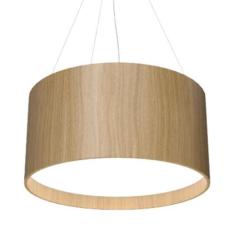 Lustre Pendente Madeira Redondo 30X16Cm Freijó - Bonnadri