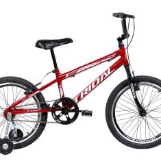 Bicicleta Aro 20 Infantil Bmx Cross Roda Lateral Vermelho