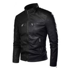 Jaqueta masculina couro Casaco Slim - Boatto, Preto, G