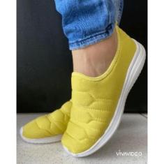 Tenis Casual Feminino Academia Caminhada Bordado - Beanna Calçados, Nu