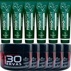 Revenda Atacado 6 Gel 30 Ervas Power 300g + 6 Pomada Massageadora Fisi