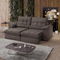 Sofá Retrátil Reclinável Molas Ensacadas Chicago 290 Cm - DECOR LAR