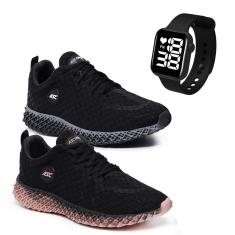 O Kit 2 Pares de Tênis + Relógio Quadrado – Seu Estilo, Sua Praticidade-Unissex