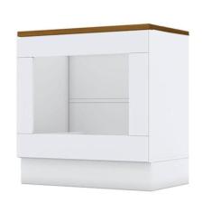 Balcão Forno De Embutir Nova York Branco Com Tampo Para Cooktop Nature