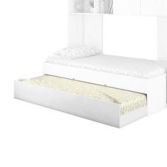 Cama Auxiliar Infantil Chiara Branco Brilho - Phoenix - PHOENIX BABY