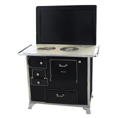 Fogão a Lenha 01 Venâncio Gabinete e Tampa Tradicional Preto 1gdtpr