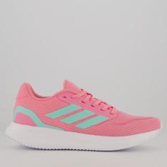 Tênis Adidas Runfalcon 5 Feminino Rosa e Verde, 34