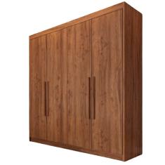 Guarda Roupa 4 Portas Aurora Móveis Europa Braúna