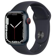 Apple Watch Series 7 (GPS+Cellular, 41mm) Caixa de Alumínio Meia-Noite Pulseira Esportiva Meia-Noite
