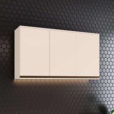 Armário Aéreo 3 Portas 120cm Aurora Off White