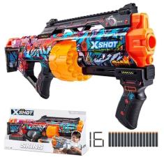 Lançador de Dardos X Shot Graffiti  Skins 16 Dardos Candide