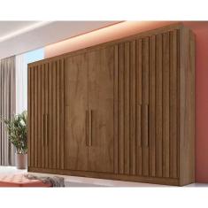 Guarda Roupa 6 Portas E 6 Gavetas C- 4 Ripadas Potente Braúna - Europa