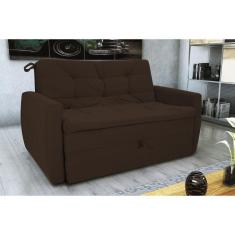 Sofá Cama Meg Suede Marrom B256 - Matrix