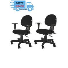 Kit de 2 Cadeiras de Escritório Executiva Ergonômica com braços N17 AB