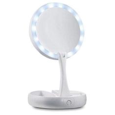 Espelho Luz Led Dobrável Maquiagem - Concise Fashion Style, Vidro, Aum