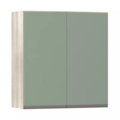 Armário Luciane 70cm 2 portas Luci, Legno Crema/Verde Jade