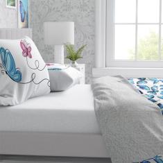 Lençol Percal Mais 2 Fronhas Butterfly - ESPAÇO CASA CENÁRIO, SOLTEIRO