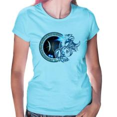 Baby Look Signo Peixes Astrologia - Foca na Moda, Azul bebê, GG