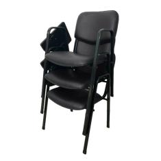 03 Cadeiras Universitárias Linha Hotel Auditório Preto