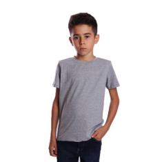 Camiseta Ox Silver Lisa Básica Infantil Juvenil Roupa Criança, Cinza c