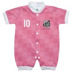 Macacão Bebê Santos Curto Rosa - Torcida Baby