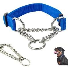 Coleira Ajustavel 2.5cm Elo Torcido EnforcadorPet Grande