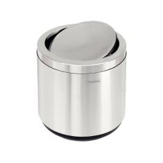 Lixeira Inox Tramontina Cápsula Basculante com Acabamento Polido e Bas