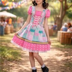 Vestido Infantil de Festa Junina São João Fantasia Meninas - Global Fa