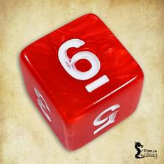 Dado D6 Marmorizado - RPG