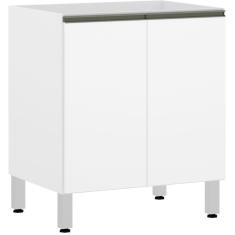 Balcão de Cozinha sem Tampo 80cm 2 Portas Pérola Luciane Móveis