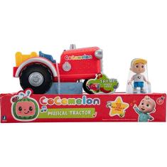 Brinquedo Trator Cocomelon E JJ Roda Livre Musical Candide