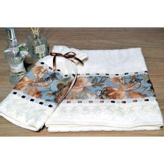 Jogo de Toalhas Rosto e Mão - Passarinhos