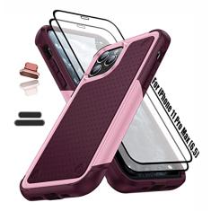 ymxdmd Capa resistente para Apple iPhone 11 Pro Max de 6,5 polegadas, 4 cantos com airbags [proteção contra quedas de 3,6 metros], capa antiderrapante texturizada com suporte à choque, carregamento