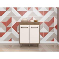 Balcão de Cozinha Ambiente Barcelona 70cm Carvalho OAK Off White - Poliman