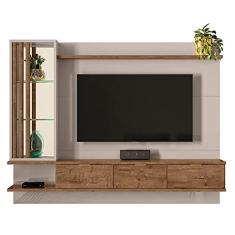 Painel Sala Leblon para Tv até 60 Polegadas Espelho 3 Portas