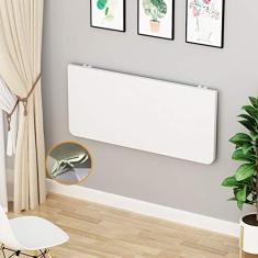 Mesa de pared plegable blanca, escritorio para colgar en la pared, mesa flotante para computadora portátil, escritorio multifuncional para computadora de pared para el hogar/oficin