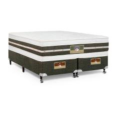 Cama Box + Colchão Castor King  Silver Star Air Double Face Tecnopedic 180x200x61cm