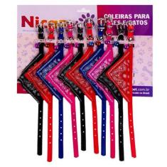 Coleira Bandana Para Cães E Gatos - Cartela Com 10 Unidades. - Nicapet