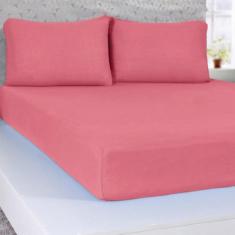 Lençol Malha Avulso Solteiro 1 Peça - Santos e Luan, Goiaba