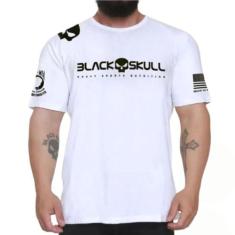 Camiseta dry fit black skull - CAVEIRA PRETA, Branco, N/A, M, N/A