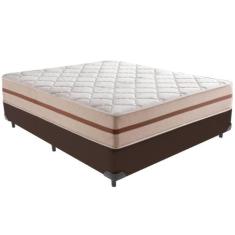 Cama Box e Colchão Classic 22 cm Molas ensacadas Casal Anjos,  Marrom
