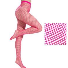 Meia Calça Arrastão Neon Colorida Adulto - Festa Fantasia Carnaval Tam