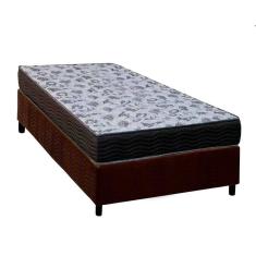 Cama Box Solteiro: Colchão Espuma D33 Ortobom /Ep Fort Tech Iso 100 + Base Crc Courano Brown(78X188)
