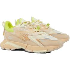 Lacoste Tênis feminino L003 Neo Tech, Natural/amarelo claro, 34